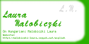 laura malobiczki business card